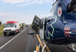 Grave acidente na BR-277 mobiliza helicóptero do Consamu
