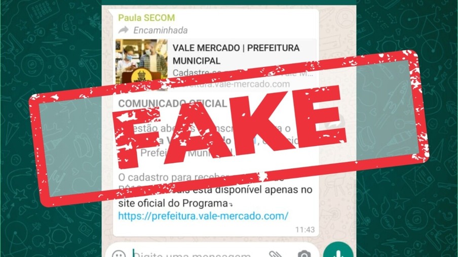 Prefeitura alerta para fake news sobre Vale Mercado 2021