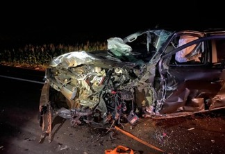 Motorista morre em colisão frontal em Corbélia