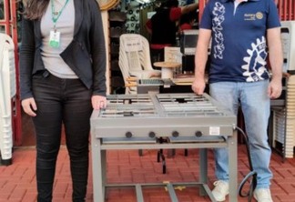 Rotary Paz Cascavel faz doação de fogão industrial para o Hospital de Campanha Nei Senter Martins