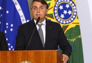 O presidente Jair Bolsonaro participa de cerimônia de lançamento de programa de qualificação do atendimento de agentes comunitários de saúde, o "Saúde com Agente".