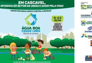 Mutirão de limpeza pretende eliminar criadouros do Aedes Aegypti em Cascavel 