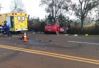 Colisão frontal deixa uma pessoa morta na BR-369 em Ubiratã-PR