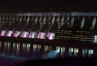 Barragem de Itaipu terá iluminação especial para o Outubro Rosa