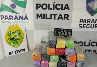 Pelotão de Choque apreende mais de 26 kilos de droga na rodoviária de Cascavel