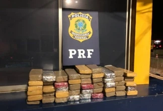 Em meia hora, PRF apreende 146 quilos de maconha no oeste paranaense