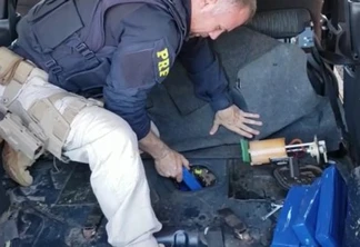 PRF descobre maconha escondida em tanque de combustível no Paraná