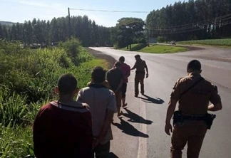Polícia Militar recaptura cinco fugitivos que estavam caminhando pela BR-163
