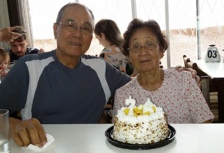 Fumi e com o marido, Tokio- Foto: Arquivo de família 