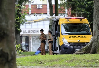 Módulo Móvel na praça Eufrásio Correia.
Curitiba, 24-10-14.
Foto: Arnaldo Alves / ANPr.