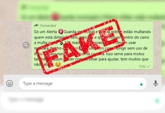 FAKE NEWS: Mensagem que rende multa de trânsito à falta de máscara é falsa