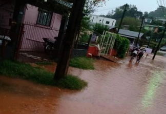 Chuva intensa já provoca alagamentos na região do Rio Marrecas em Francisco Beltrão