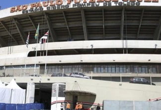 Fachada do Estádio do Morumbi, na zona oeste de São Paulo.