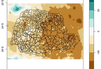 Nas localidades em que o tom é mais escuro, a ocorrência é de estiagem extrema, a maior em 50 anos