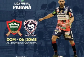 Cascavel joga nesse domingo contra o Palmas pela Liga Futsal Paraná