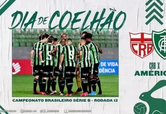 CRB e América-MG abrem a 12ª rodada da Série B do Campeonato Brasileiro nesta segunda-feira (28). O jogo será realizado no estádio Rei Pelé, em Maceió, às 20h