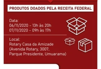 Uopeccan de Umuarama realiza bazar com mercadorias apreendidas pela Receita Federal