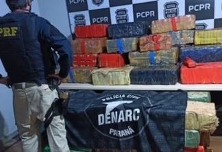 PRF e Polícia Civil estouram depósito e apreendem 1 tonelada de maconha no Paraná