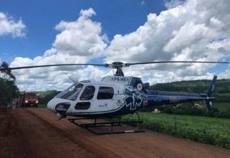 Helicóptero do Consamu atende vítima de acidente no interior de Marechal
