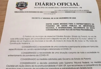Covid-19: Marechal Rondon restringe o acesso aos parques e quadras desportivas em novo decreto