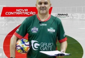 Bicampeão do mundo, Fininho é anunciado como novo técnico do Toledo Futsal