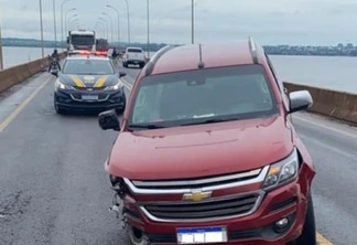 Veículo roubado em Marechal é recuperado pela PRF na Ponte Ayrton Senna em Guaíra