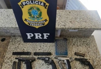 PRF aprende duas pistolas, dois revólveres e seis carregadores na BR-277