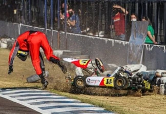 Metropolitano de Kart de Cascavel começa com acidente espetacular