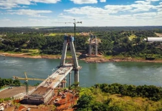 Segunda ponte em Foz do Iguaçu avança para 57% de execução