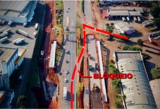 Trevo Cataratas: obra em via marginal altera acesso ao bairro Presidente