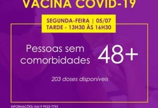 Maripá começa a vacinar população geral acima de 48 anos