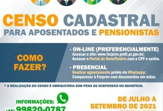 Fozprev realiza Censo Cadastral dos segurados aposentados e pensionistas