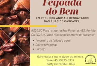 Feijoada do bem ajuda os animais resgatados das ruas