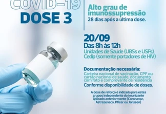 Cascavel inicia a aplicação da 3ª  dose da vacina contra a covid-19