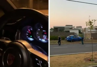 Motorista de Porsche faz dancinha, perde controle e bate carro contra muro de condomínio