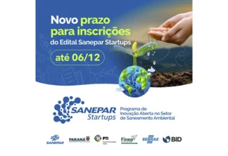 Sanepar estende inscrições do programa de incentivo às startups até 6 de dezembro