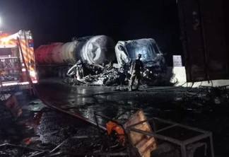 Acidente entre caminhões e carros na BR-277 mata duas pessoas e fere outras duas; um dos veículos pegou fogo