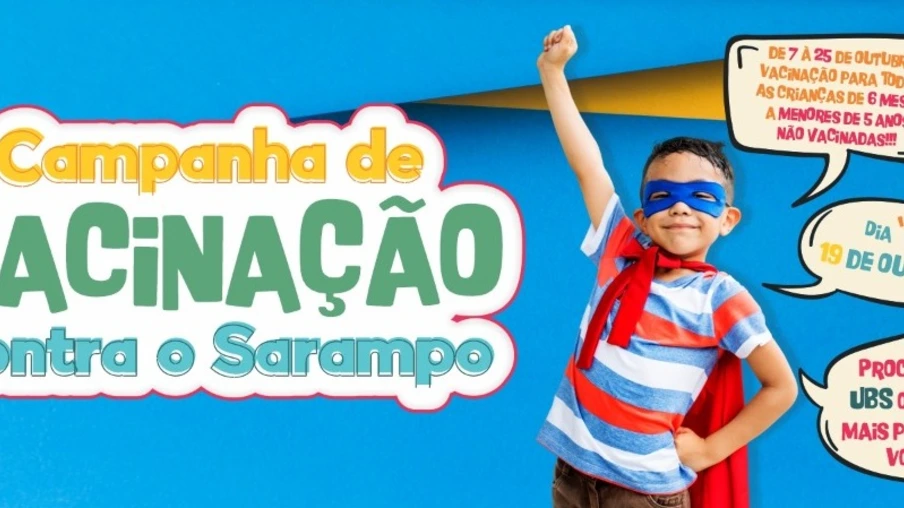 Vacinação contra o sarampo será neste sábado em todo o Estado