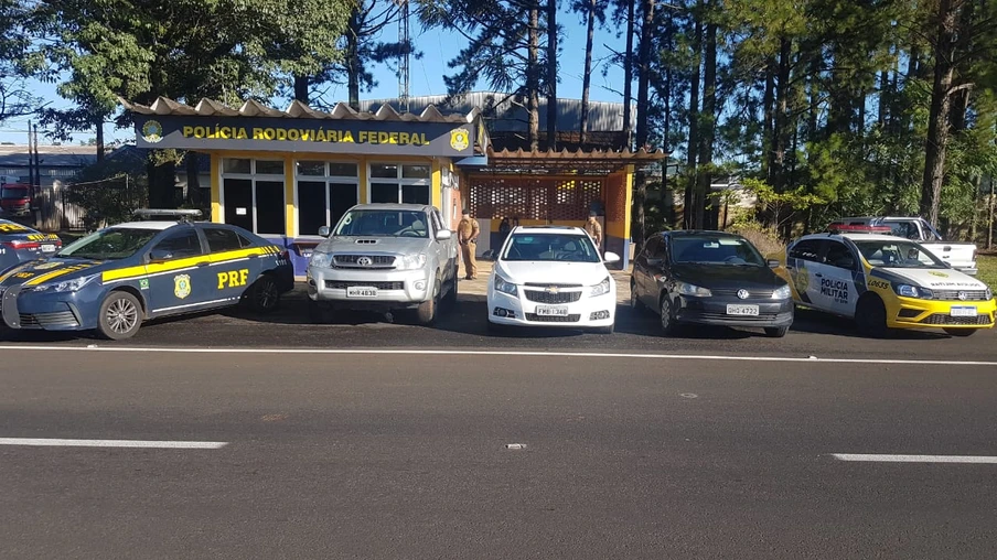 Polícia recupera dois veículos roubados e prende seis pessoas em Laranjeiras do Sul 