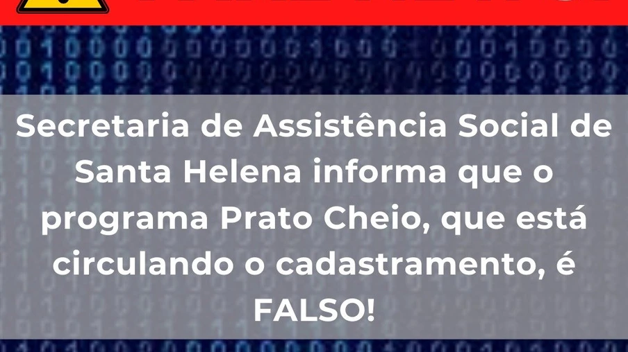 Programa social 'fake' tem sido oferecido a famílias de Santa Helena