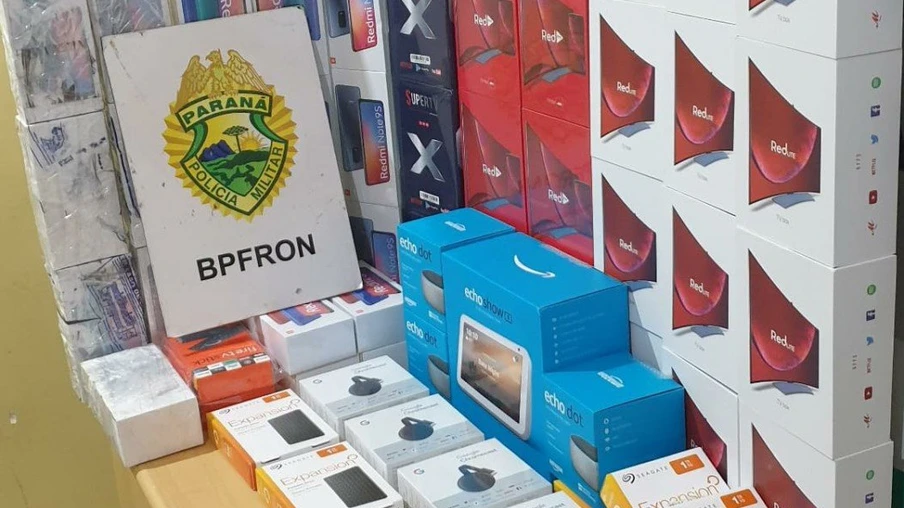 Policia Militar apreende R$ 70 mil em produtos contrabandeados