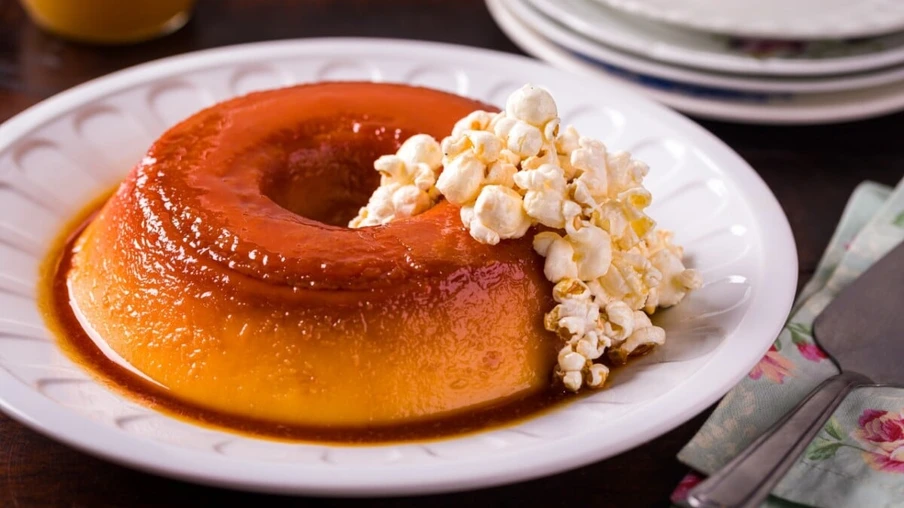 Foz do Iguaçu - Pudim de Leite e Pipocas Caramelizadas Com Mel de Ortigueira