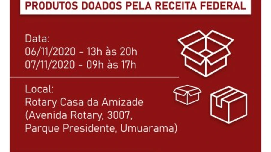 Uopeccan de Umuarama realiza bazar com mercadorias apreendidas pela Receita Federal