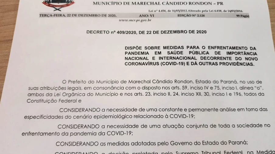 Covid-19: Marechal Rondon restringe o acesso aos parques e quadras desportivas em novo decreto