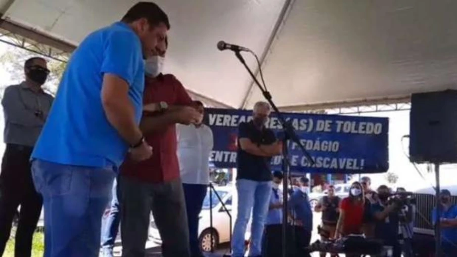 Manifestação contra o pedágio é realizada entre Cascavel e Toledo