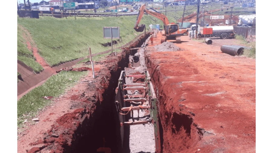 Obras do Trevo Cataratas avançam e estão em fase de terraplenagem