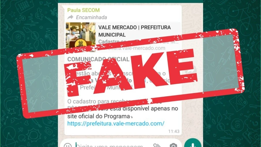 Prefeitura alerta para fake news sobre Vale Mercado 2021