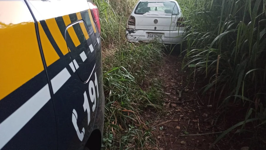 PRF recupera veículo às margens da BR 277 furtado em Lindoeste