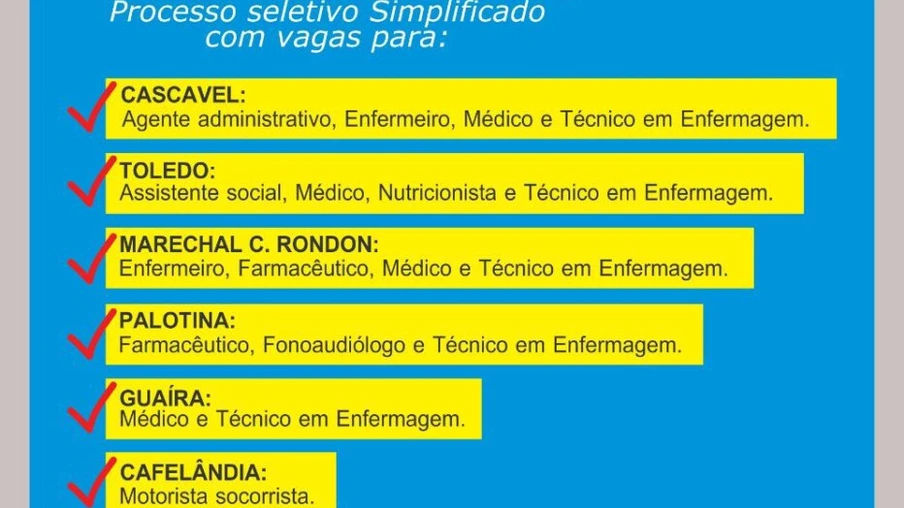 Inscrições para o PSS do consamu seguem abertas até a próxima segunda-feira