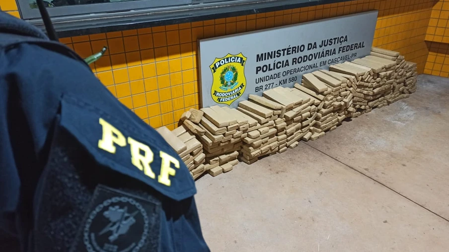 Traficante é preso transportando 317 kg de maconha